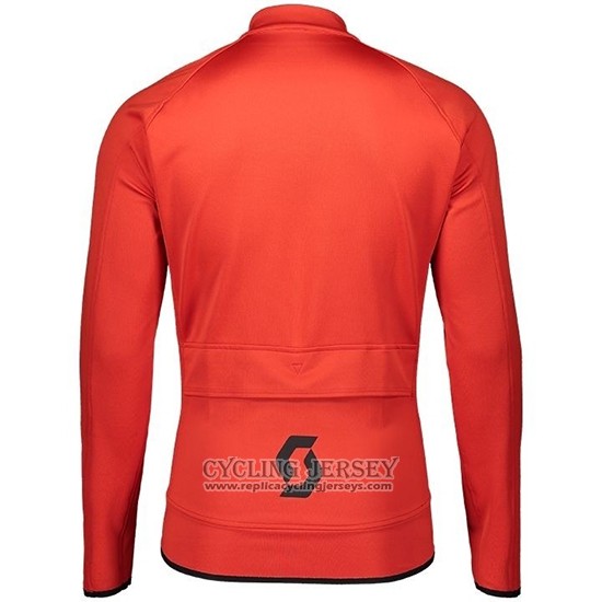 2019 Cycling Jersey Scott Rc Ff Red Black Long Sleeve And Bib Tight